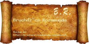 Bruchács Rozamunda névjegykártya